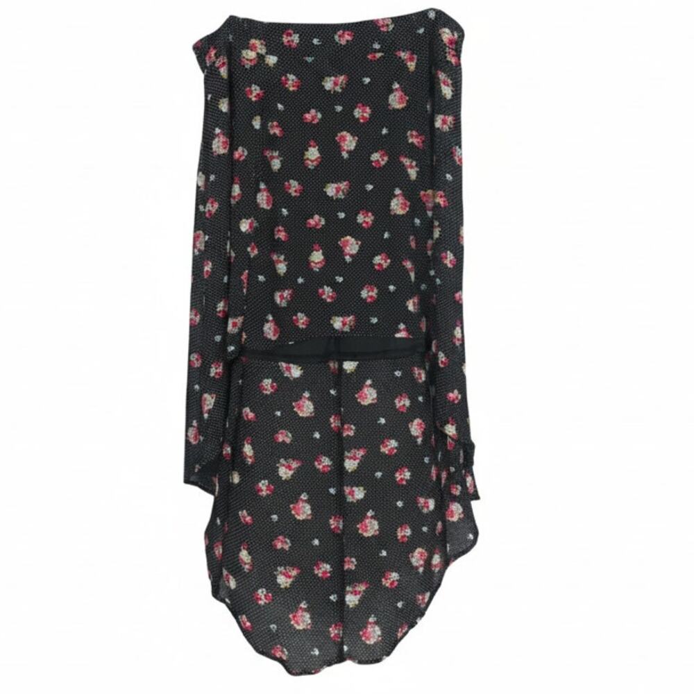 Torrid Womens 2X Feminine Romantic Boho Whimsigoth Floral Polka Dot Hi-Lo Skirt